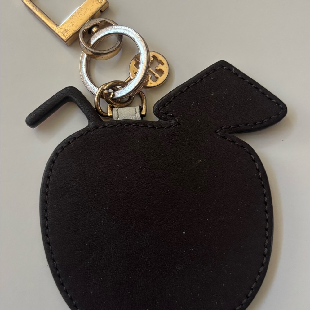 Tory Burch Coconut Cocktail Bag Charm Keychain Hair Calf Leather - Picture 4 of 6